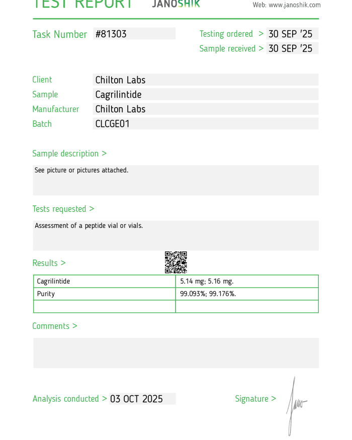 Cagrilintide 5mg vial